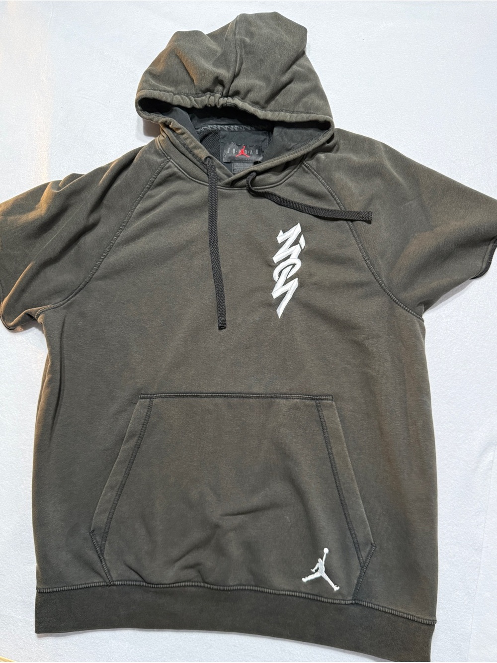 Jordan Dri-FIT Zion Cutoff/Short-Sleeve Hoodie Sz L, Zion Williamson